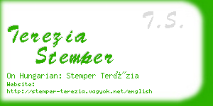 terezia stemper business card